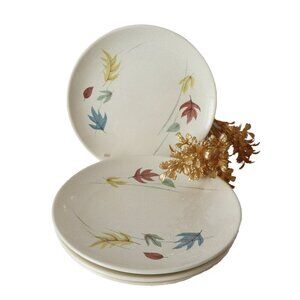 4 Vintage Autumn by Franciscan Salad Luncheon Plates 1955-1966